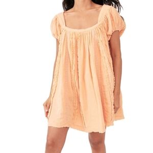 Free People Angele Gausy Mini Babydoll Dress.